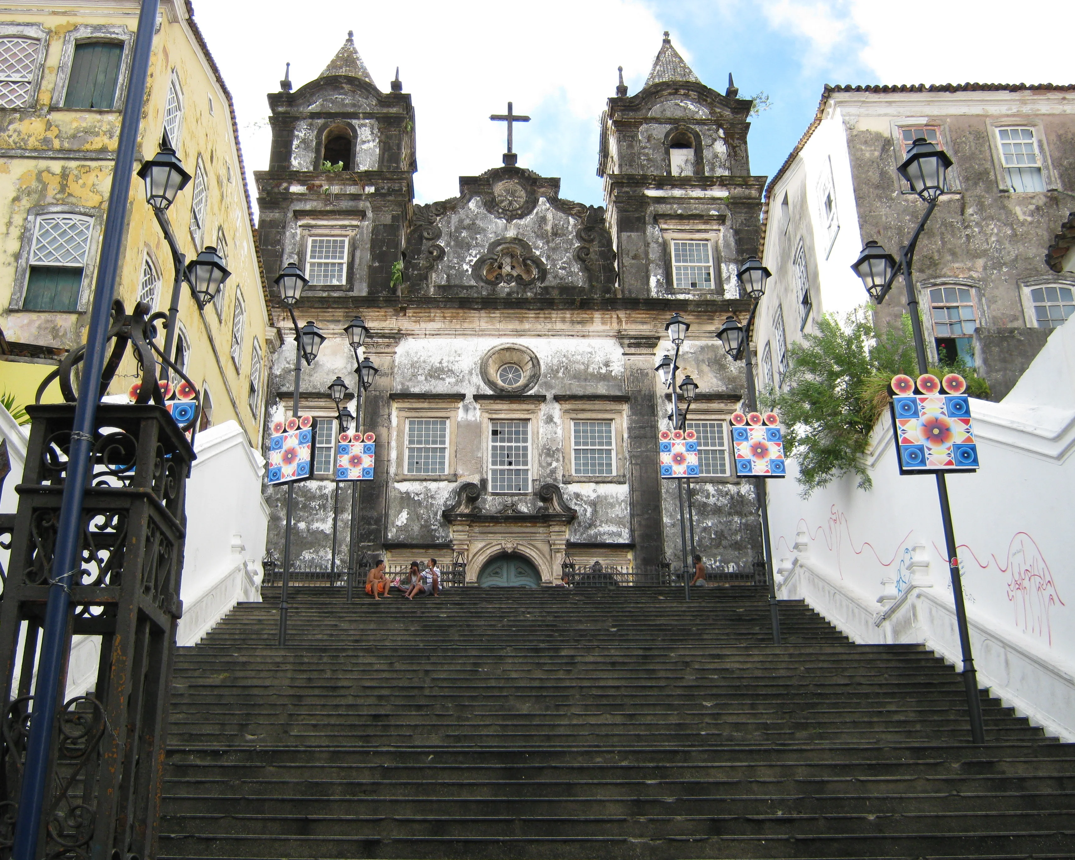Salvador, Brazil, seen in a wide city view.