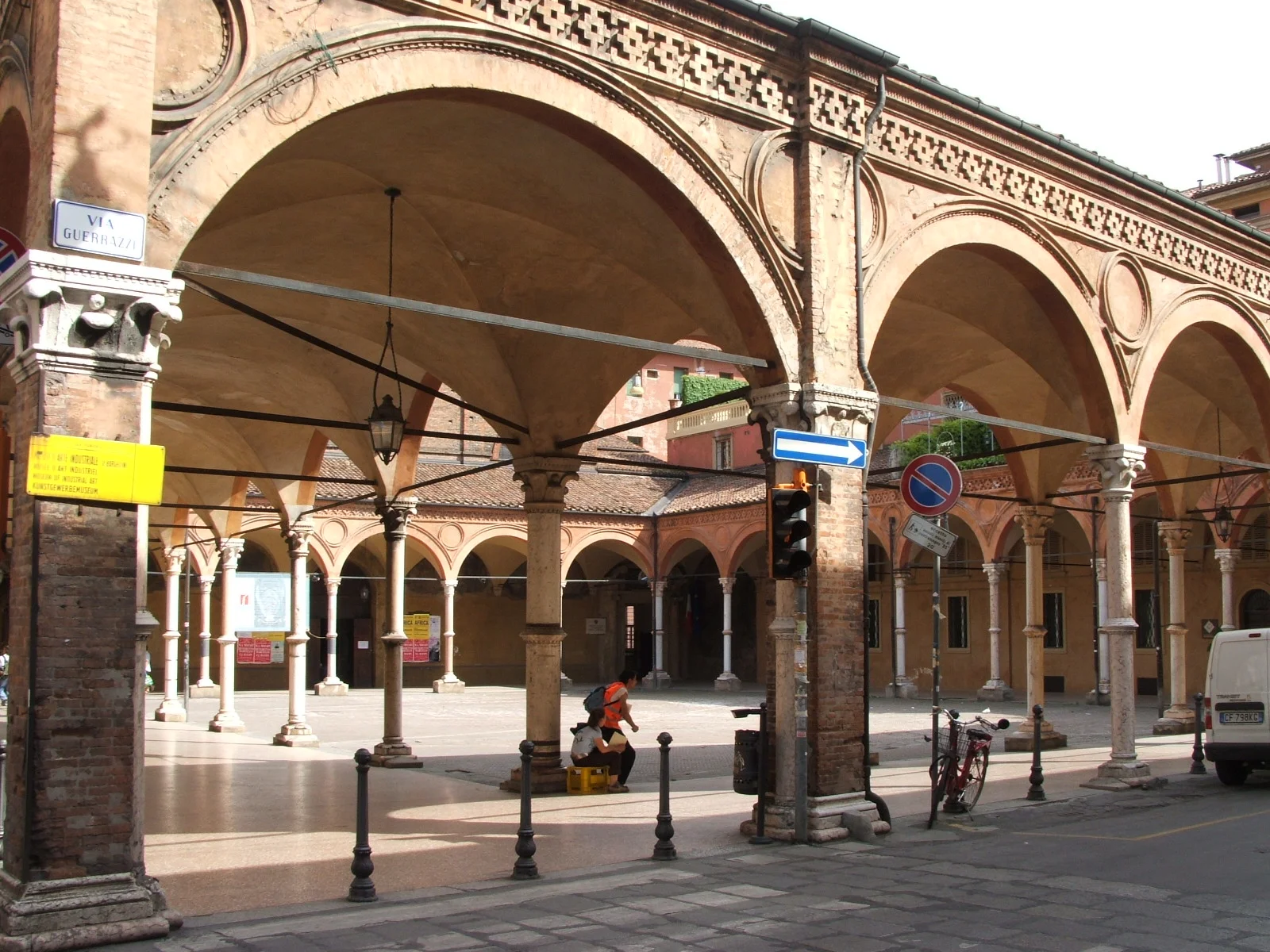 Bologna, Italy, seen in a wide city view.