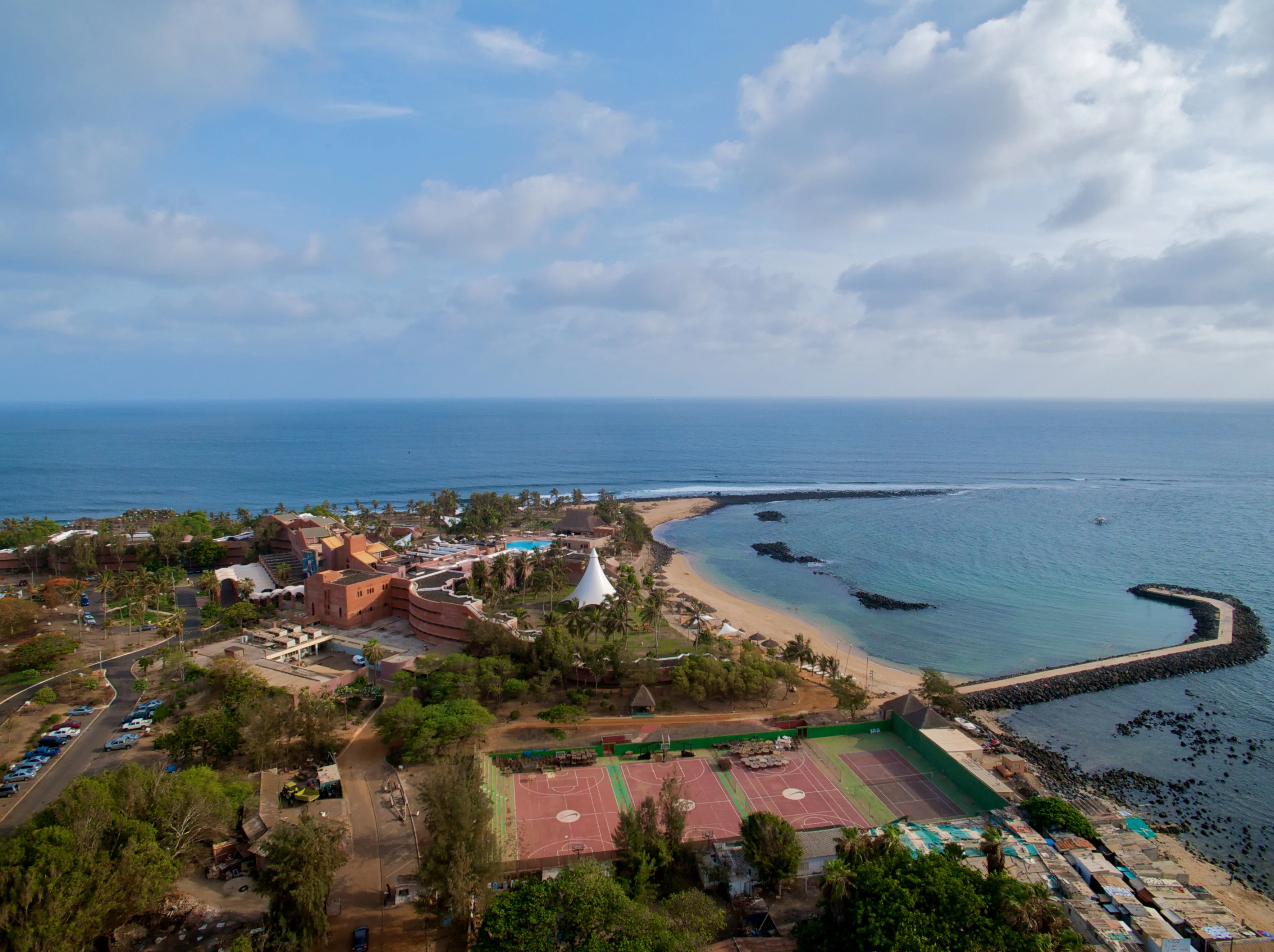 Dakar, Senegal, seen in a wide city view.