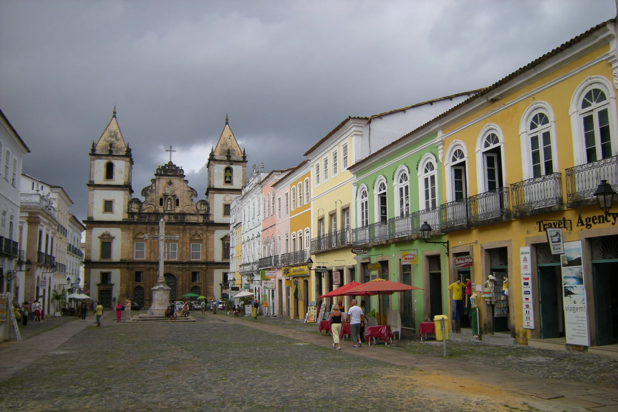 Salvador, Brazil, seen in a wide city view.