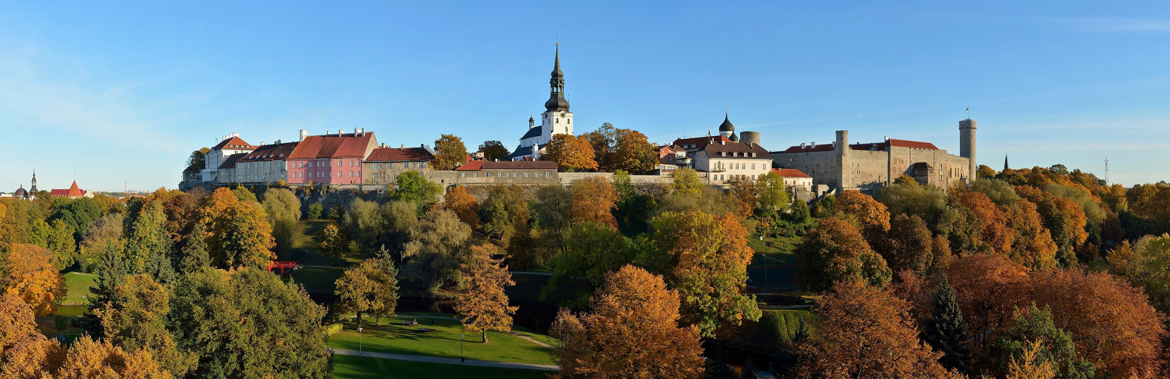 Tallinn, Estonia, seen in a wide city view.