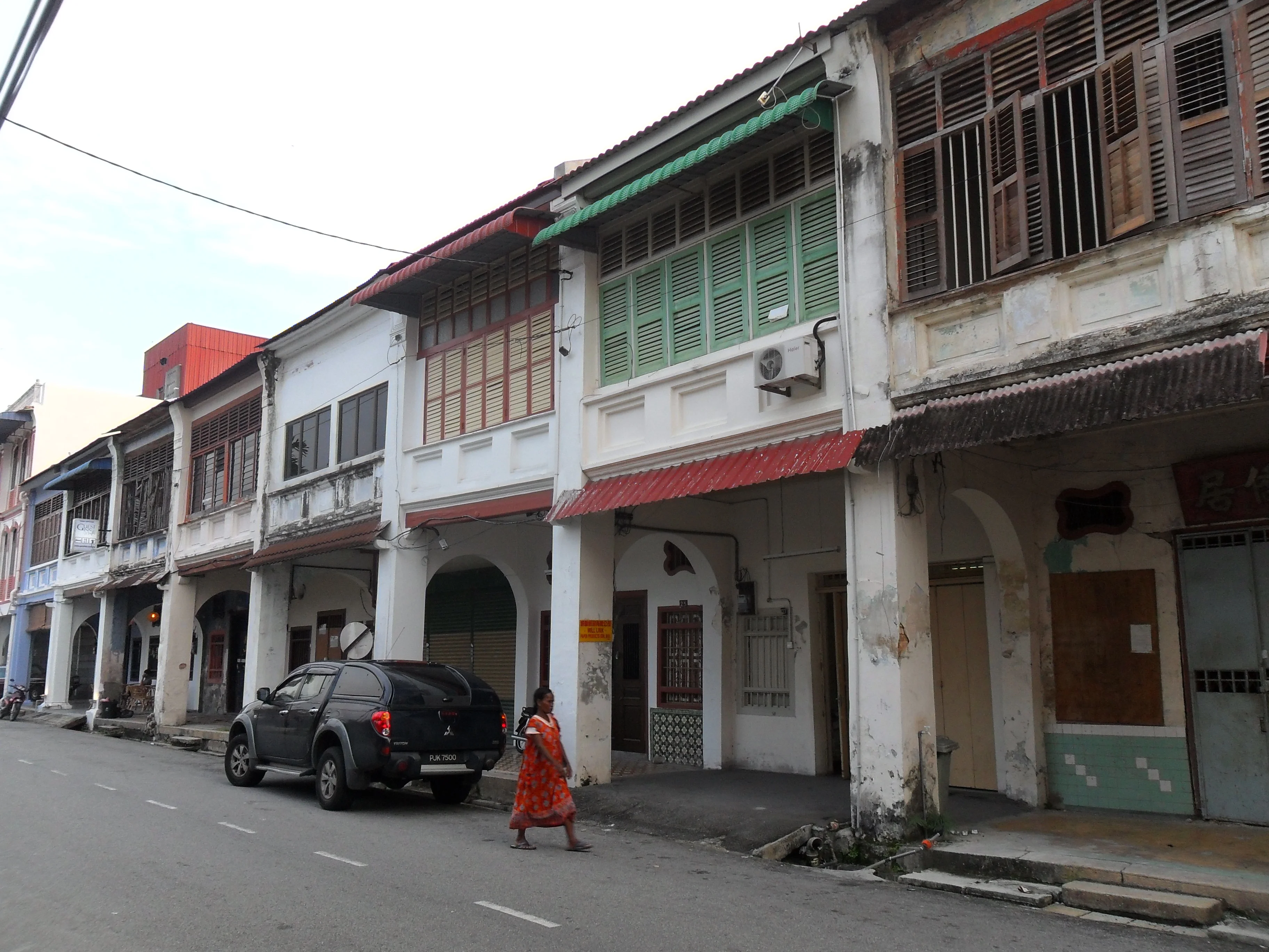 Penang Island, Malaysia, seen in a wide city view.