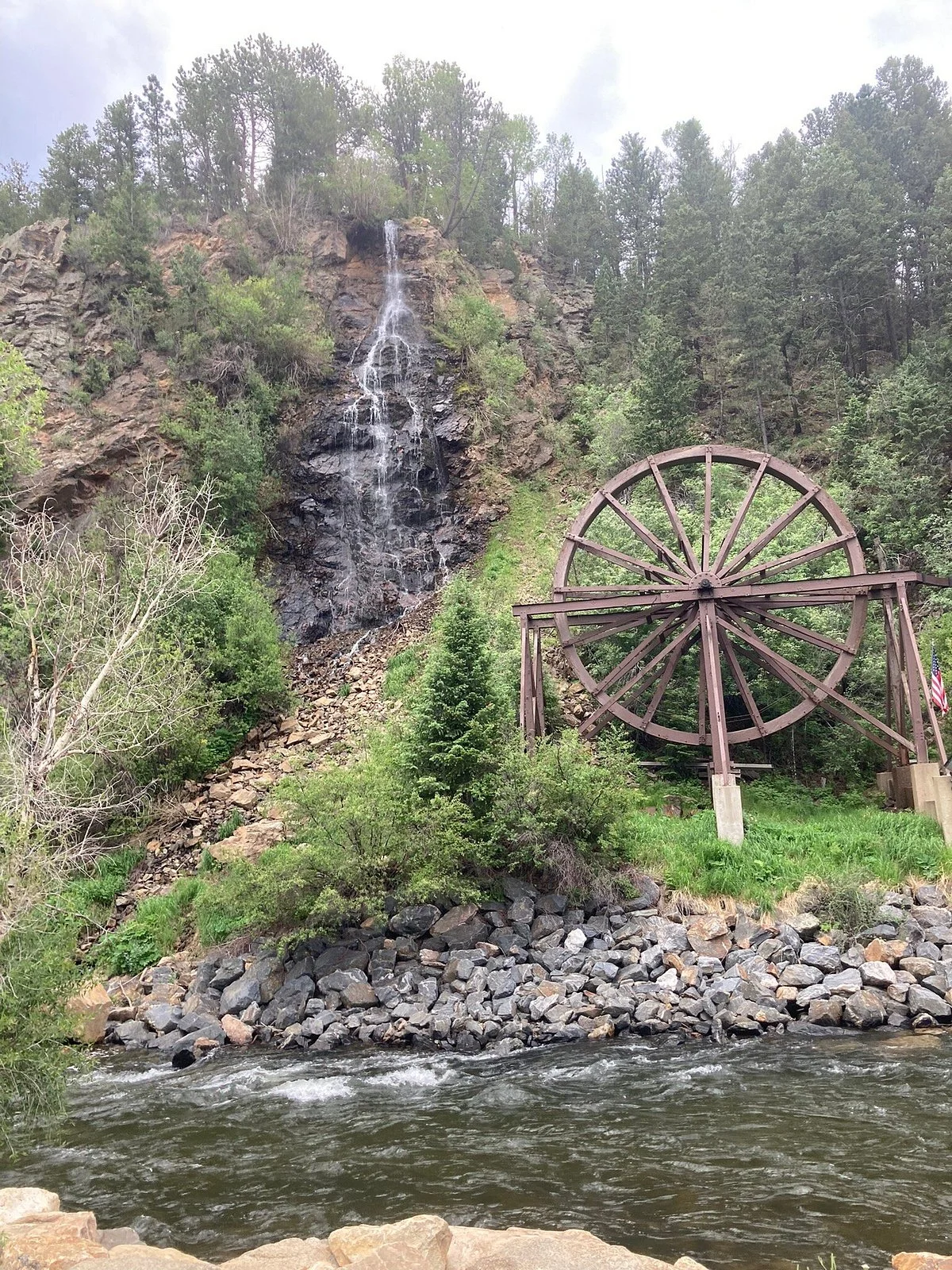 Charlie Taylor Water Wheel at Bridal Veil Falls