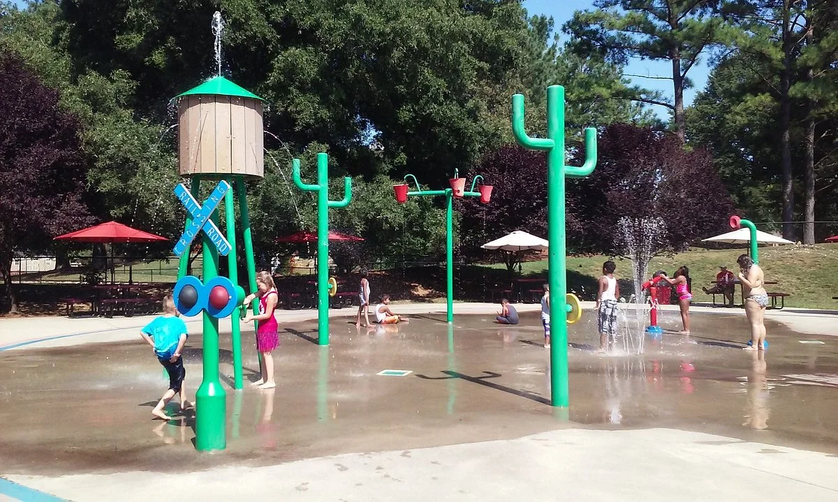 Village park splash pad