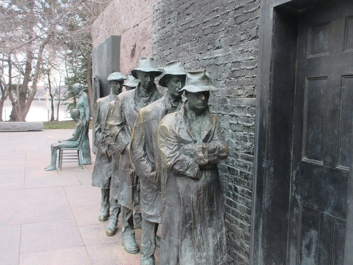Depression Breadline Sculpture