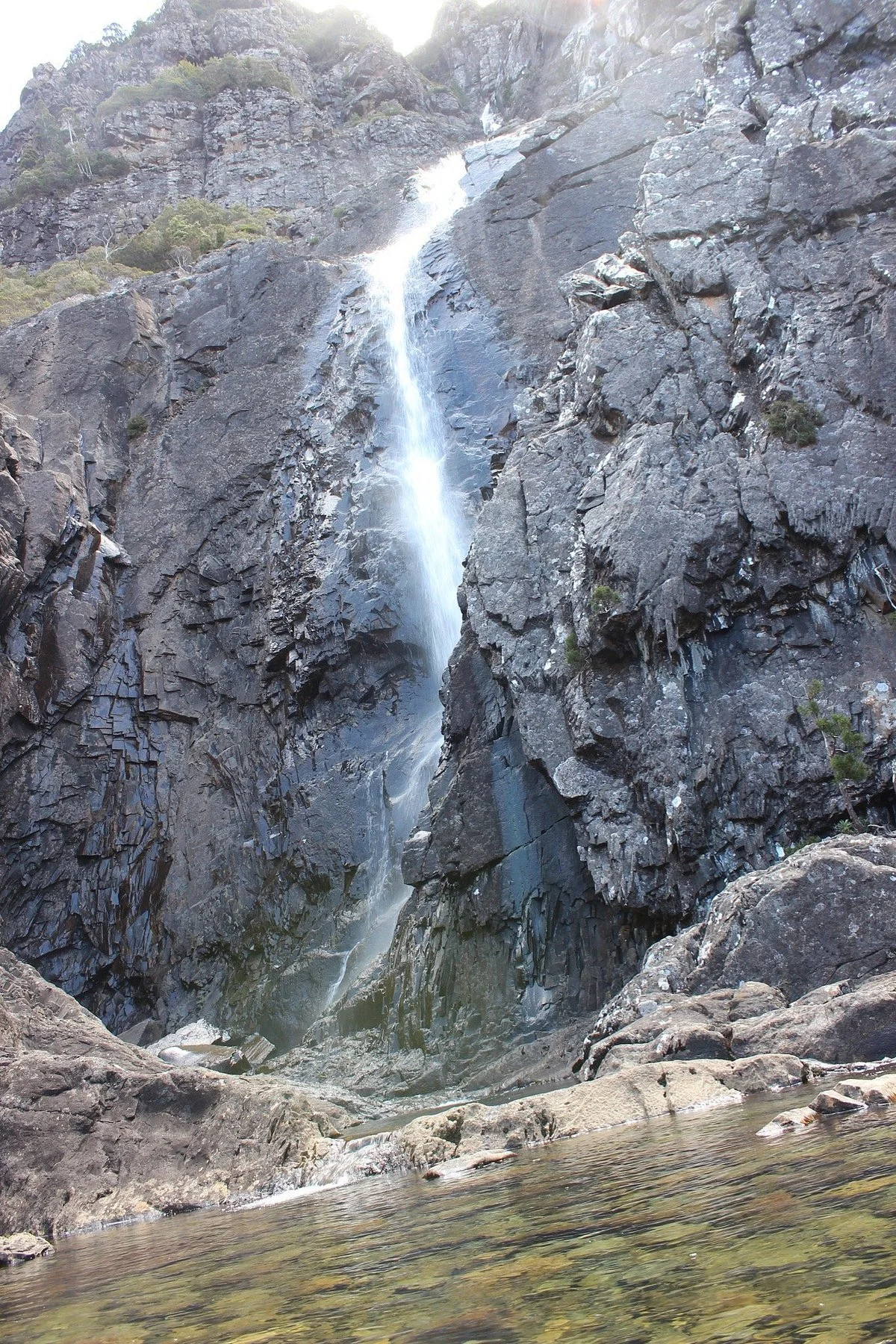 Meandering falls