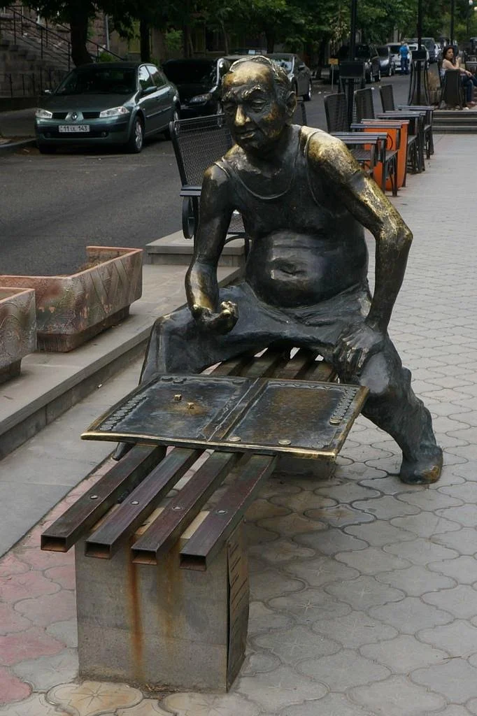 Monument to Backgammon Player