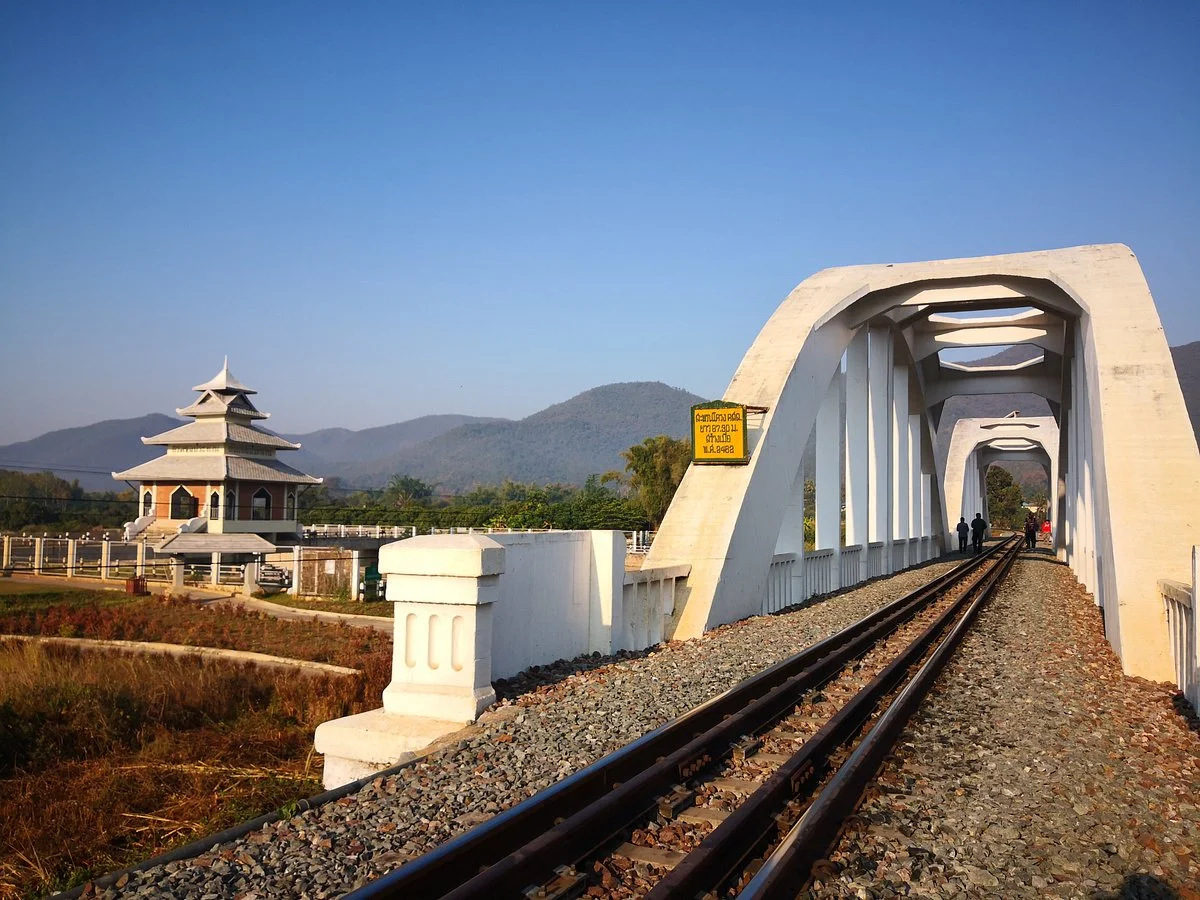 The Tha Chomphu White Bridge