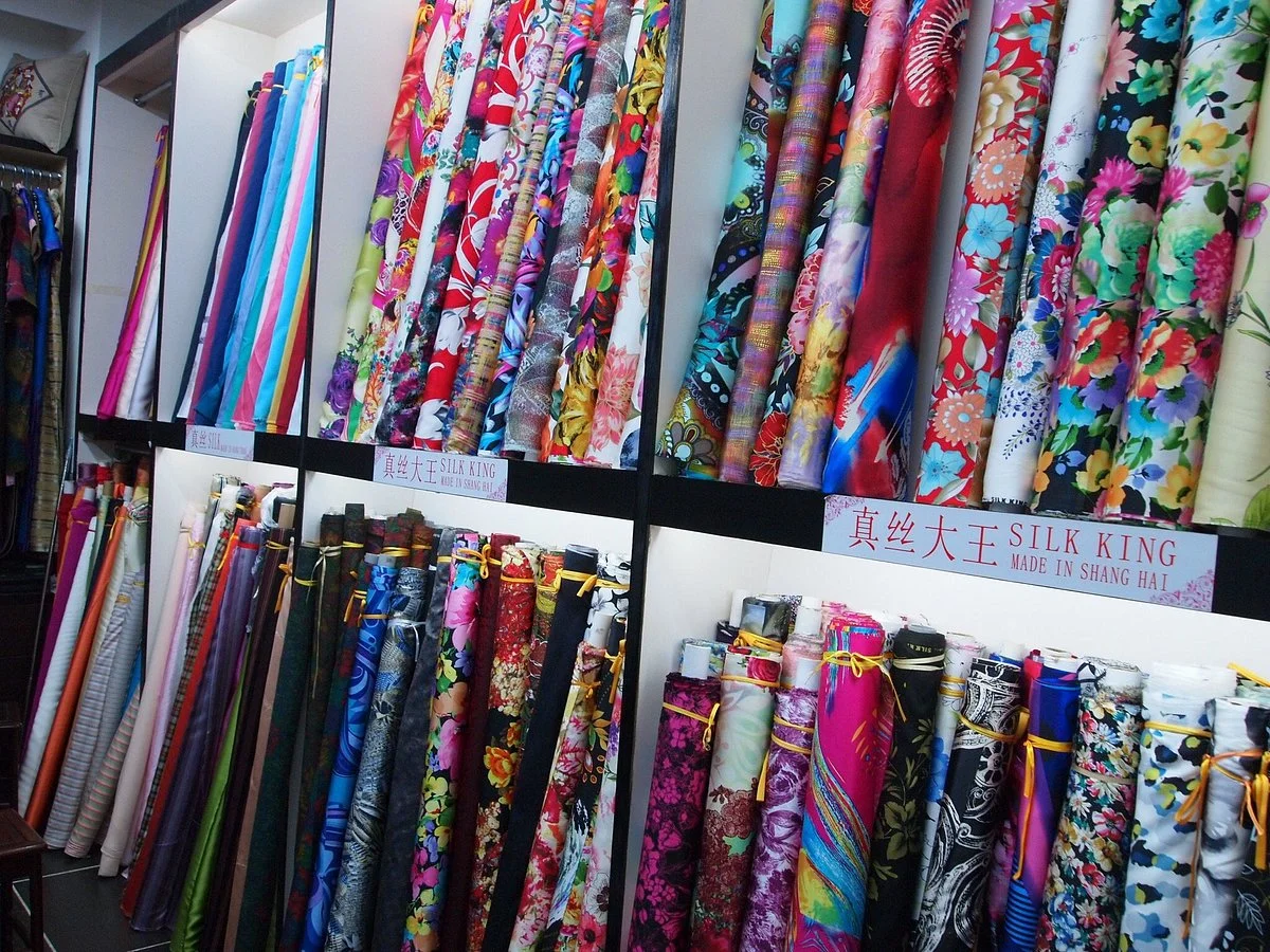 Sea print fabric Center